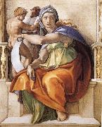 Michelangelo Buonarroti Delphic Sybyl painting